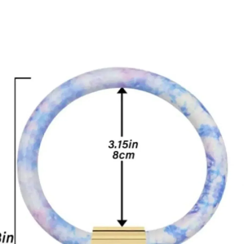 Blue Tye Dye key ring bracelet